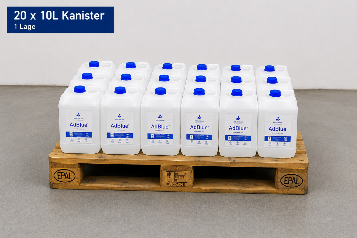 Palette mit 20 x 10L AdBlue Kanistern